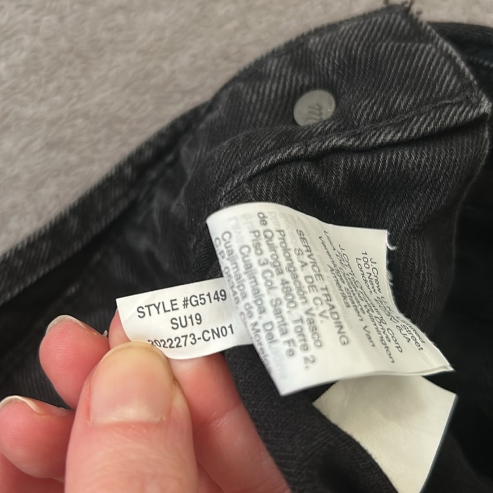 Madewell adirondack short overalls in washed black XXS - Picture 7 of 11